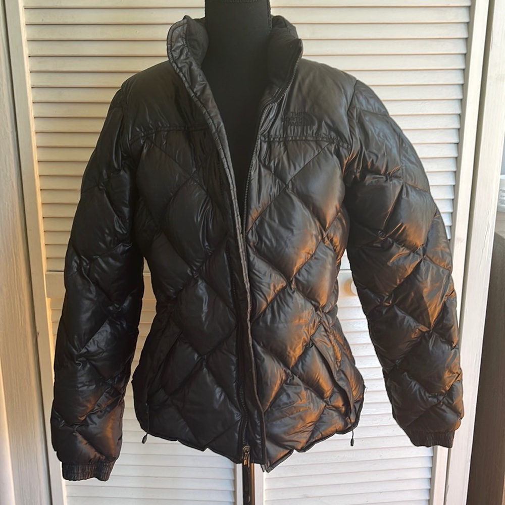 North Face Black Puffy Coat